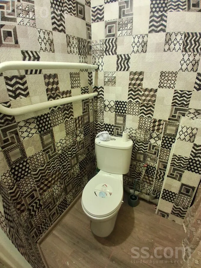 Bathrooms - Partially Renovated Flat with Lake View in Daugavpils
