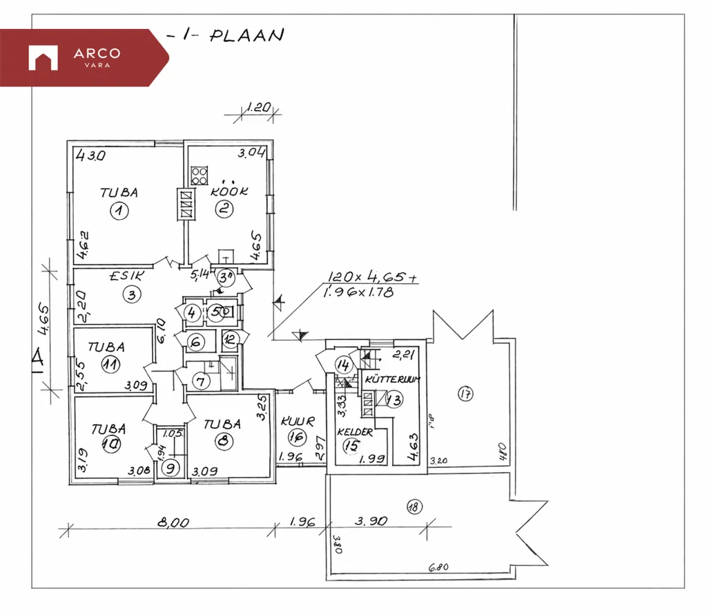 Plan - Renovated House with Large Plot in Oidrema