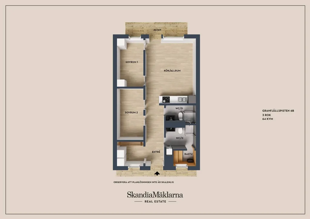 Plan - Apartment with Ski Lift Access in Stöten