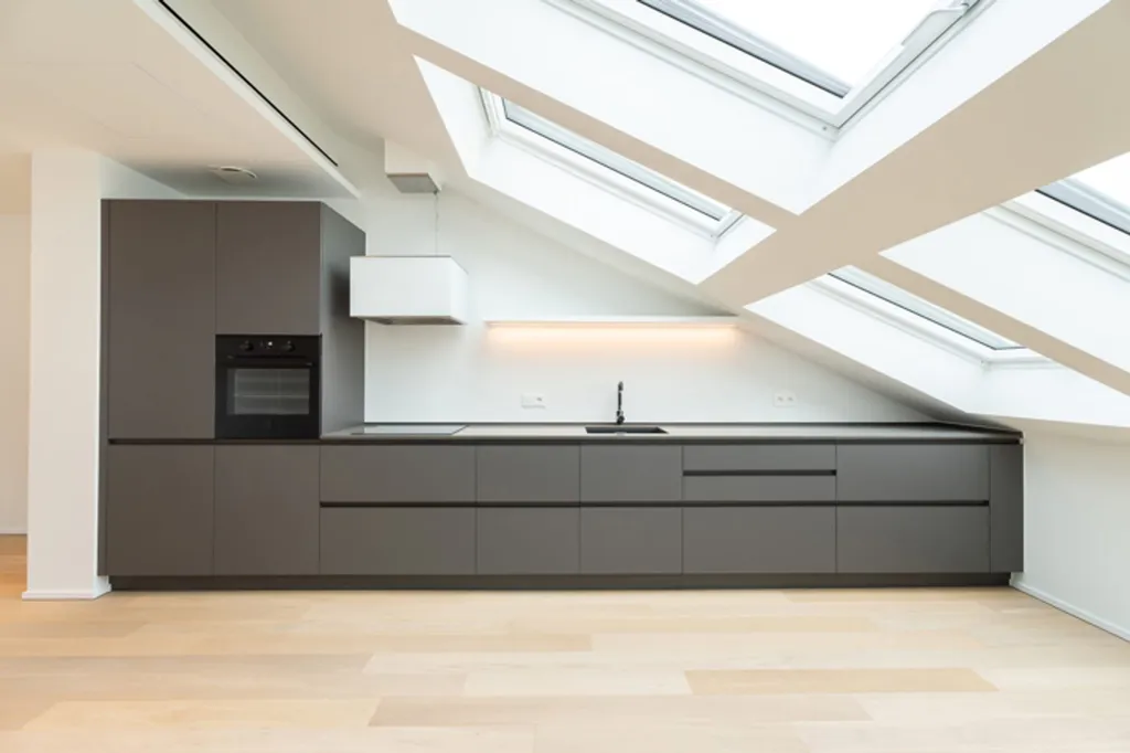 Köök - Beaux-Arts Penthouse with Terrace in Brussels