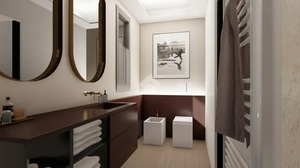 Salles de bain - Attico with Private Terrace in Brescia