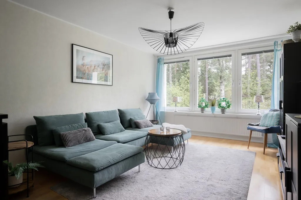 Soggiorno - Apartment with Forest View in Västerhaninge