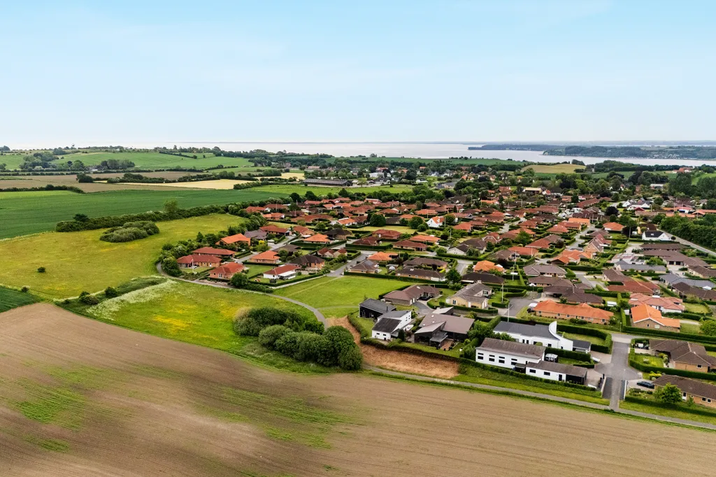 Õhuvaade - Modern Villa with Open Field Views in Dybbøl