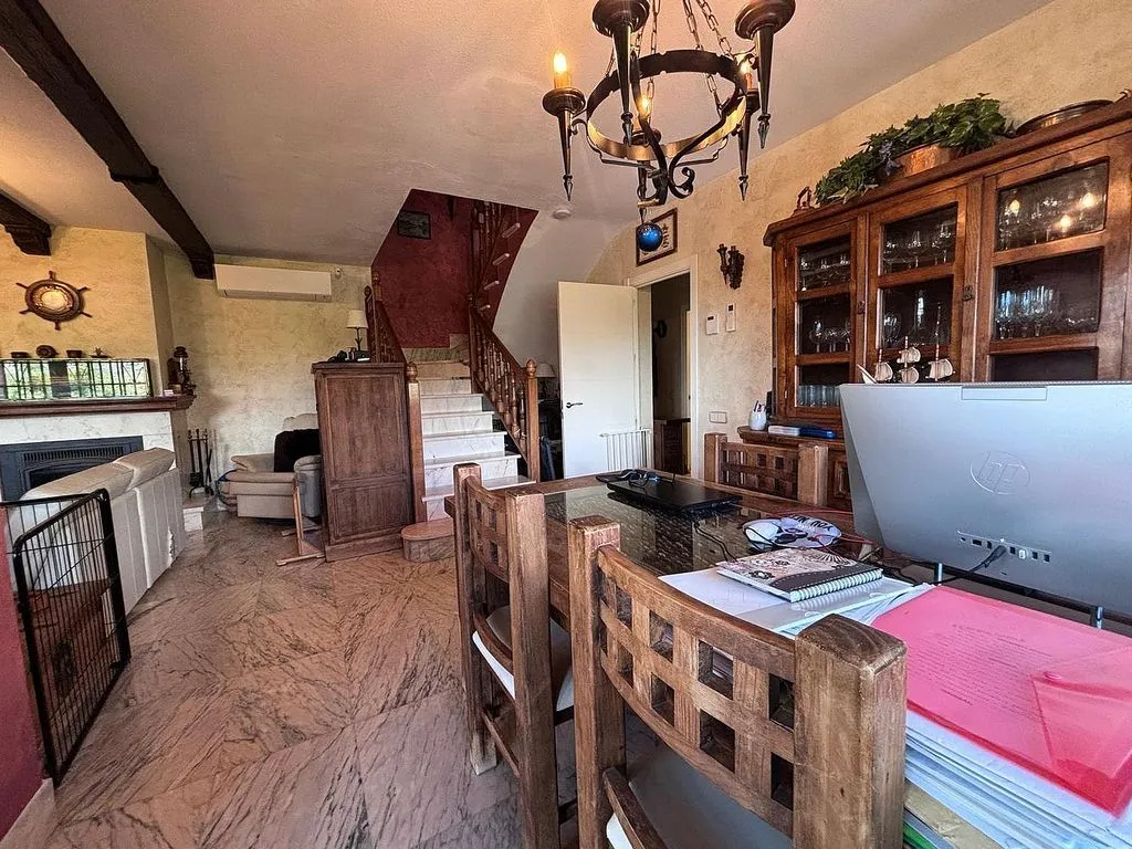 Dining Room - Chalet with Pool and Terrace in El Boalo