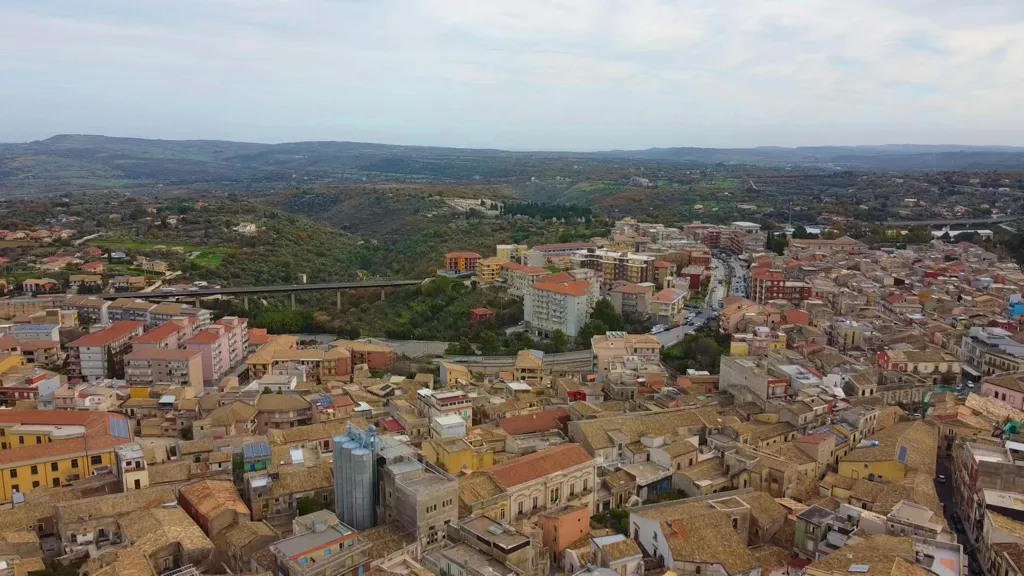 Aerial - Apartment with Panoramic Terrace in Palazzolo Acreide