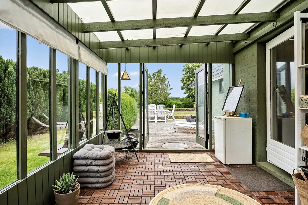 Terrasse - Villa with Garden View in Birkende