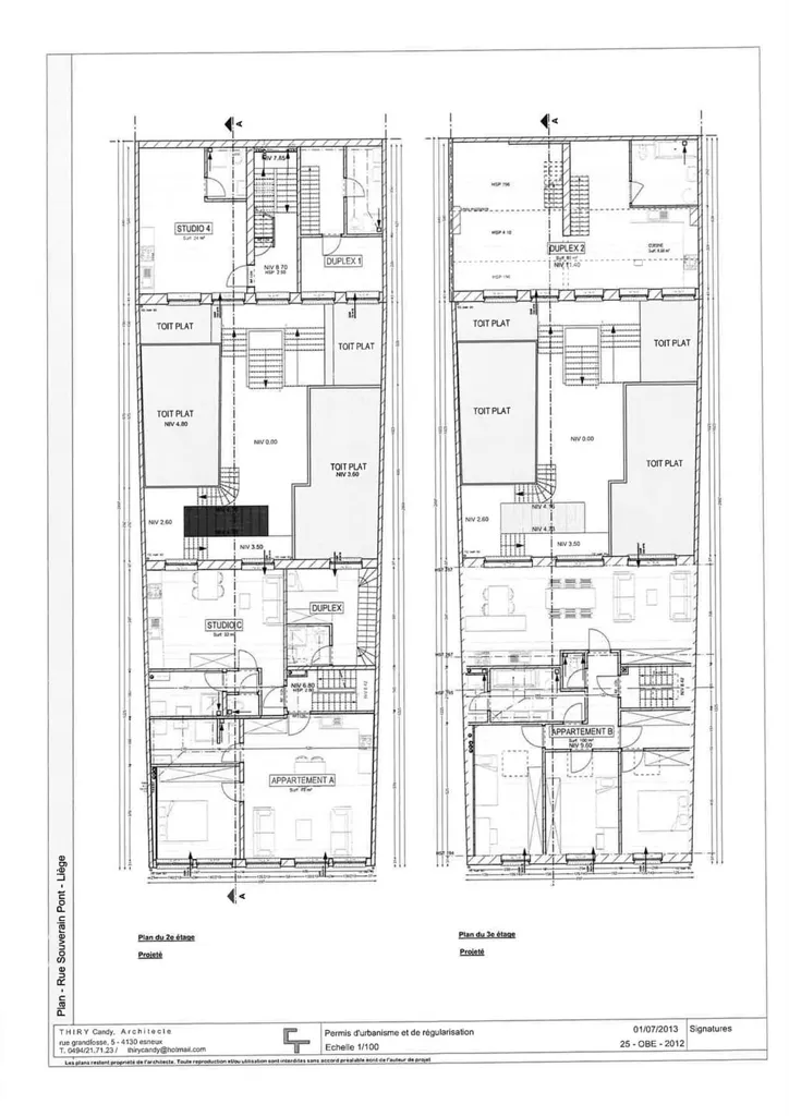 Plan - Immeuble de Rapport en Centre-ville de Liège