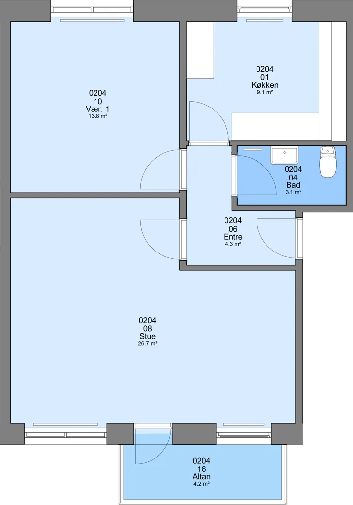 Plan - Two-Bedroom Flat with Pets Allowed in Frederikshavn