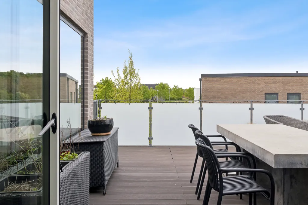 Terrasse - Funkis Villa with Panoramic View in Mårslet