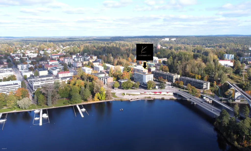 Vue aérienne - Modernised Apartment with River View in Heinola