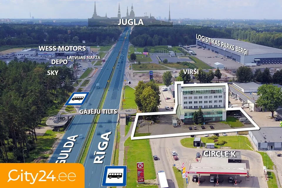 Vista aerea - Multi-Functional Building with Panoramic Lift in Riga
