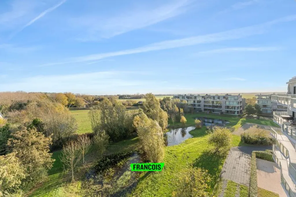 Vue aérienne - Appartement-Service Luxueux avec Vue Golf à De Haan