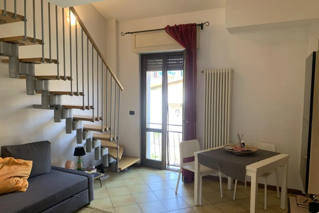 Living Room - Duplex Apartment with Balcony in Monza