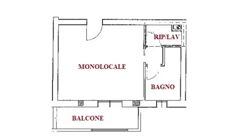 Plaan - Studio Flat with Balcony in Ravenna