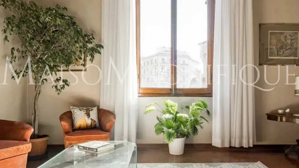 Living Room - Historic Apartment with Views in Bologna Centre