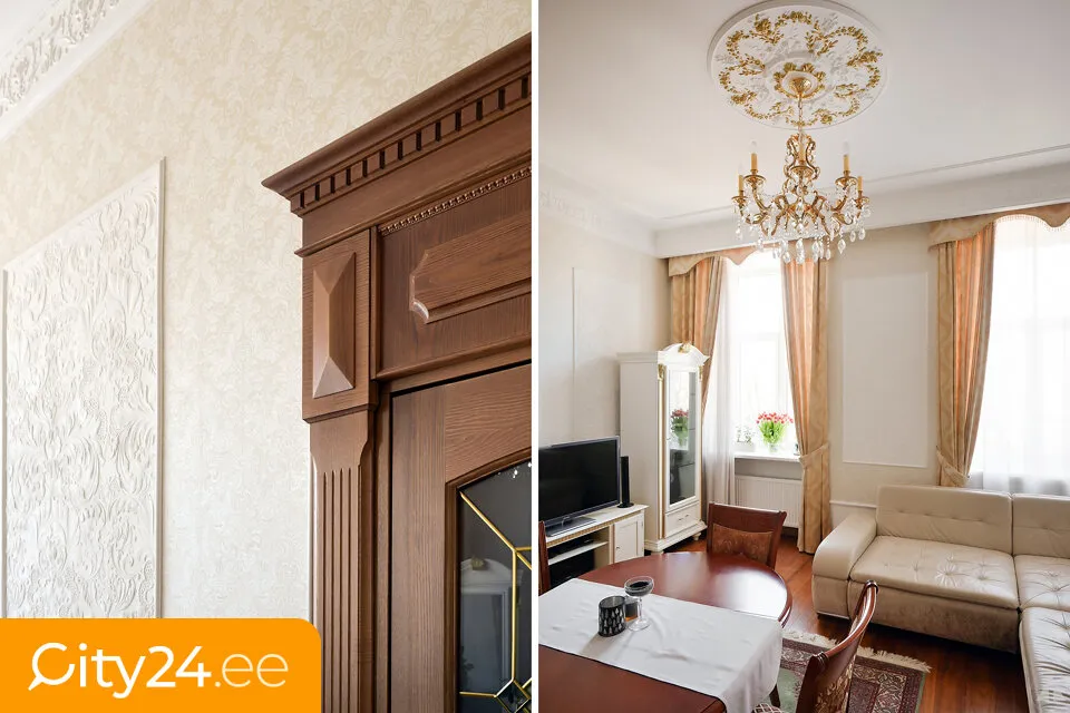 Soggiorno - Historic Apartment with Park View in Riga Centre