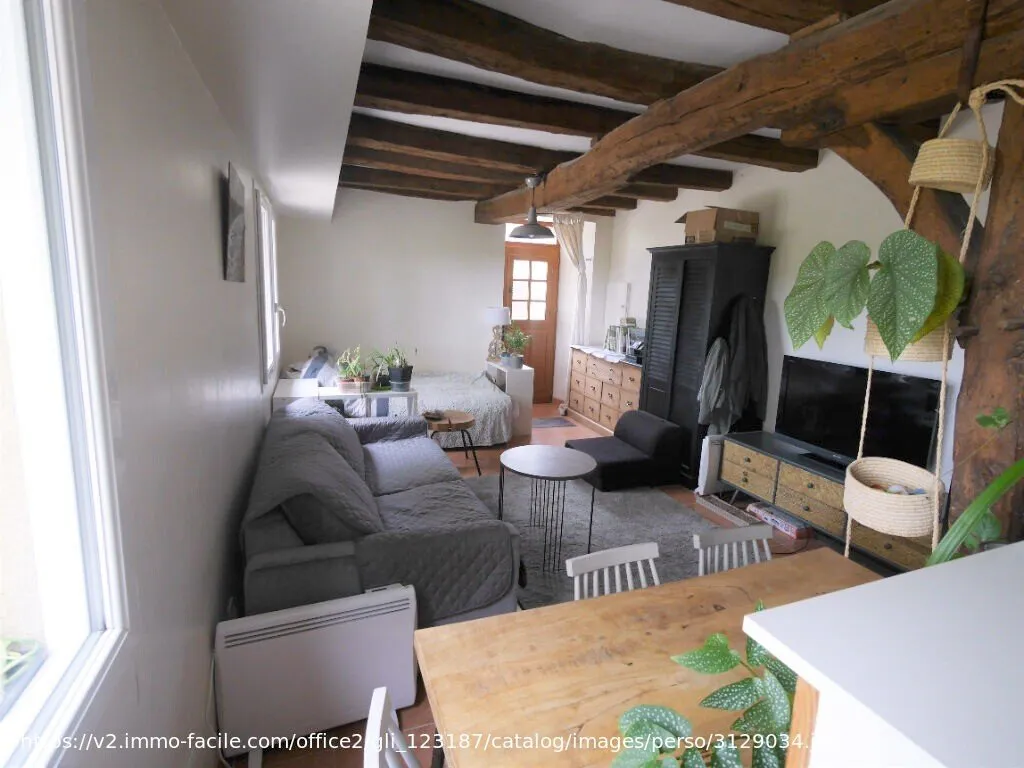 Séjour - Studio Meublé avec Jardin à La Meignanne