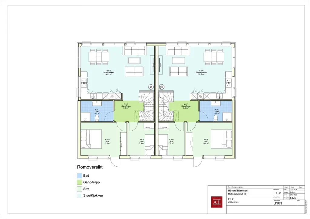 Planimetria - Modern Apartments with Balcony in Strusshamn