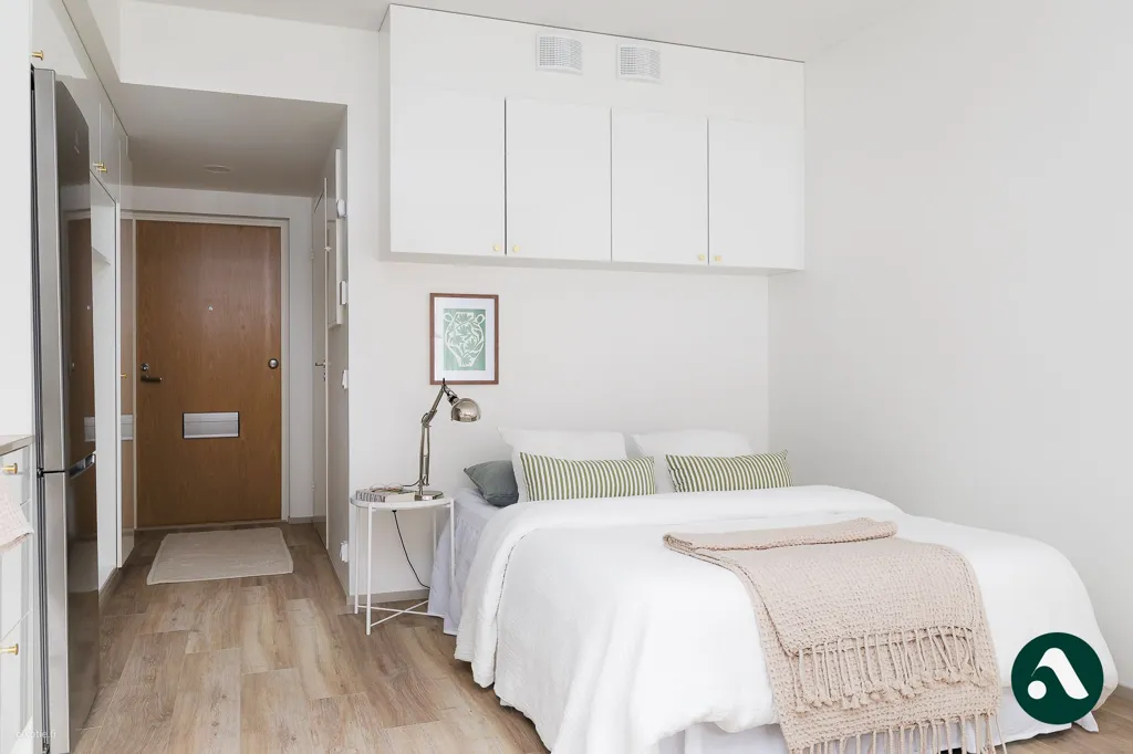 Camere da letto - Modern Studio with Balcony in Lamminpää, Tampere