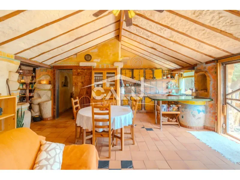 Söögituba - Rustic Chalet with Sea Views in Granadilla de Abona