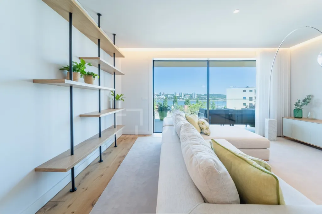 Séjour - T3 Apartment with River View in Vila Nova de Gaia