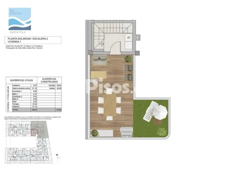 Plaan - Penthouse with Terrace in Santa Pola