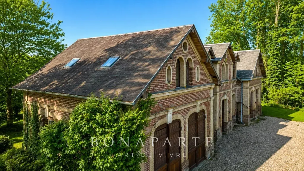 Aerial - 18th Century Château with Stables in Rougemontiers