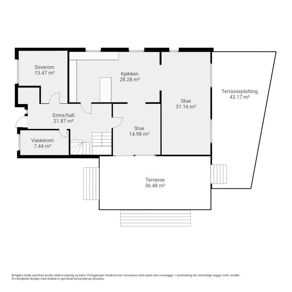 Planimetria - Casa di 6 locali a Fjellhamar