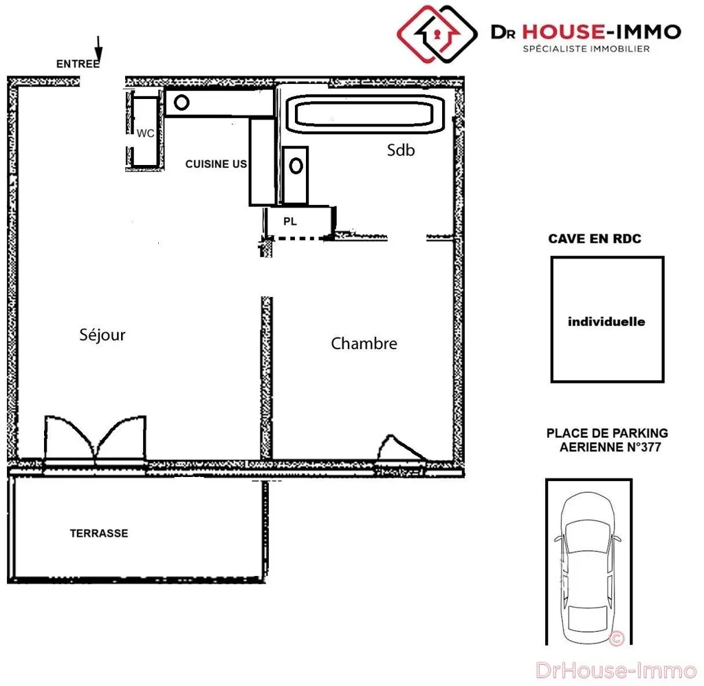 Plan - Appartement Rénové avec Terrasse et Piscine à Cugnaux