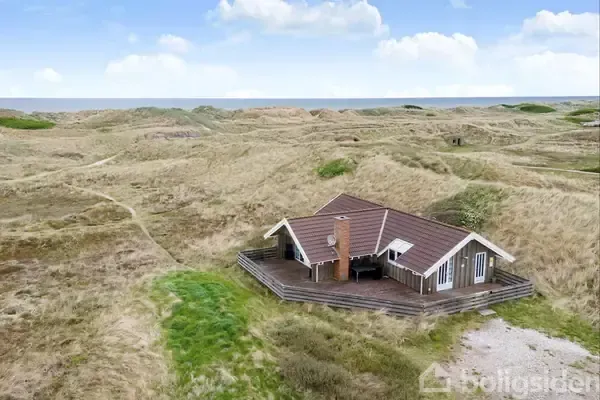 Vue aérienne - Cliffside Holiday Home with Panoramic Views in Houvig