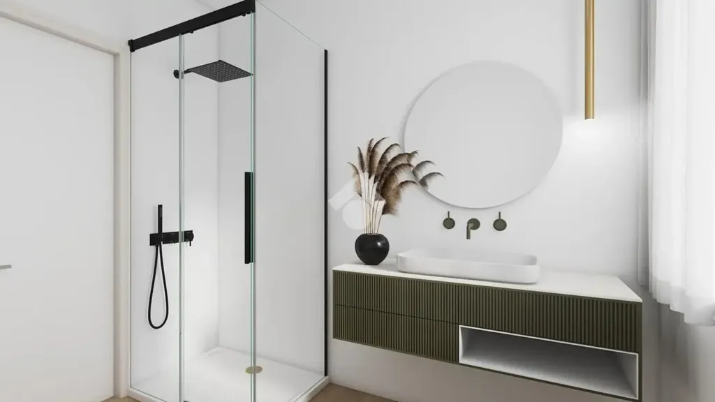 Salles de bain - Rear-Facing Apartment with Balcony in Brescia