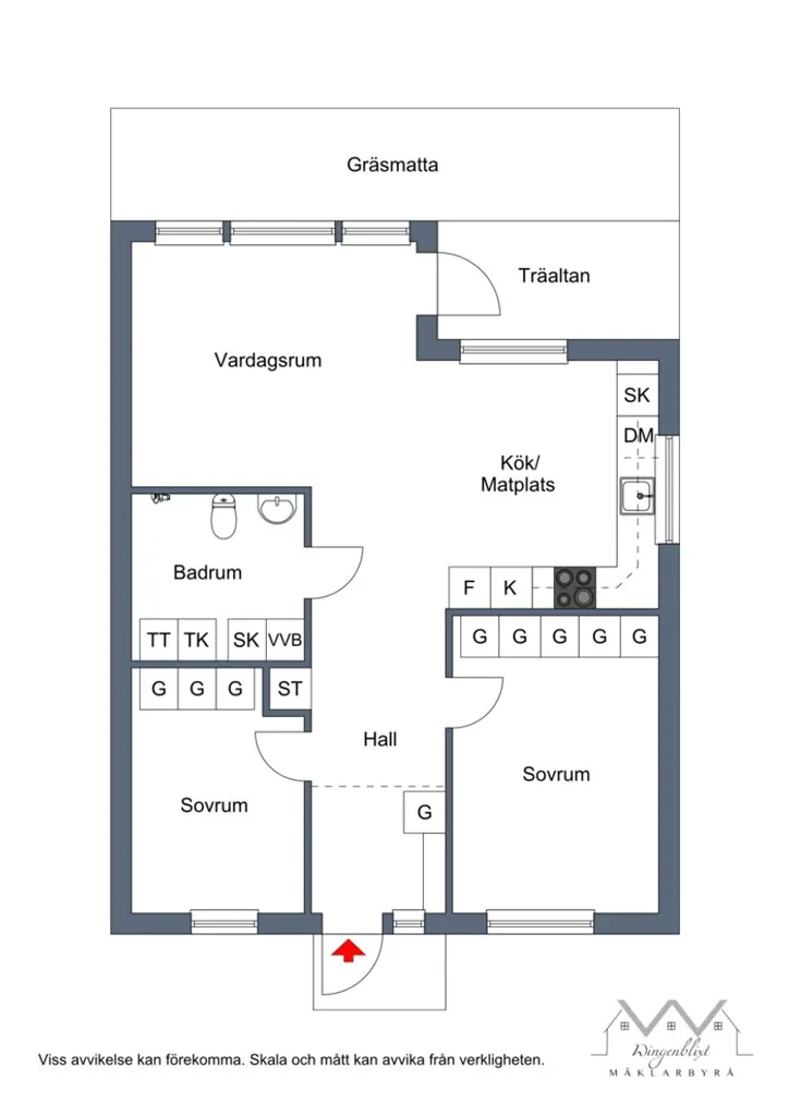 Plan - Apartment with Lake View in Värnamo