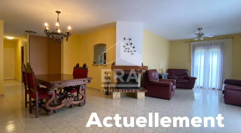Séjour - Maison Plain Pied avec Piscine au Boulou