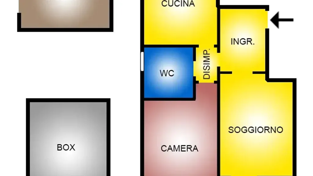 Plaan - Twin-Storey Apartment with Balcony in Abbiategrasso