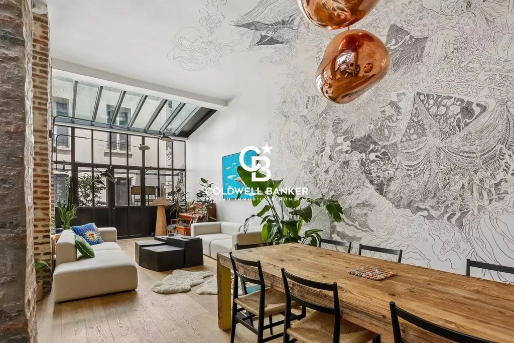 Dining Room - Luxury Loft with Terrace in Belleville, Paris