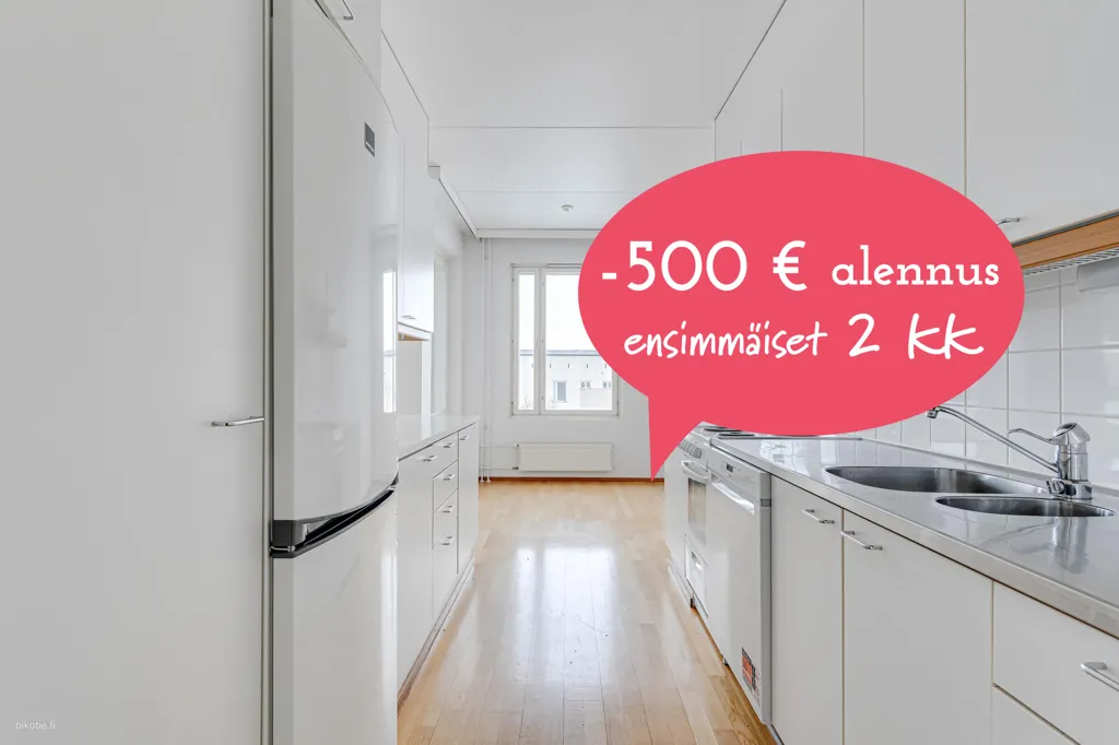 Kitchen - Apartment with Private Sauna in Laajasalo
