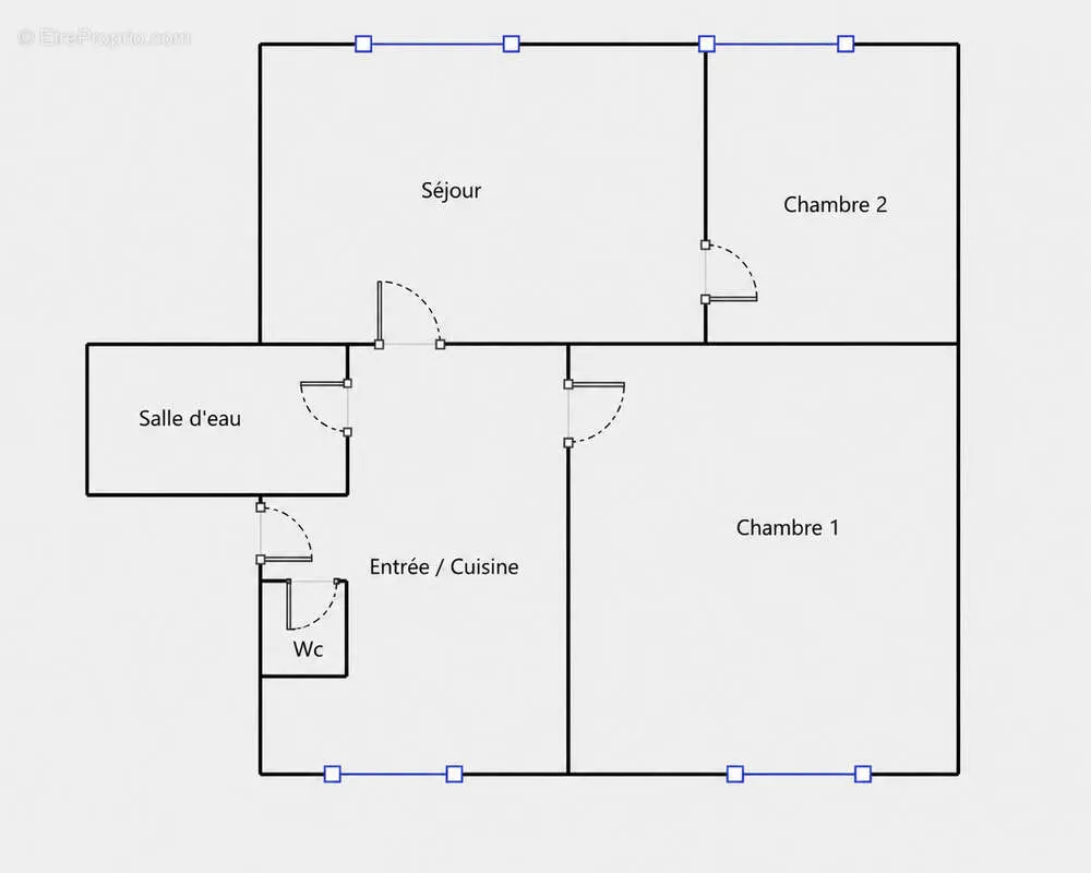 Plan - Appartement Refait à Neuf, Traversant, Calme à Levallois