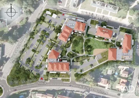Õhuvaade - Apartment with Terrace in Dax