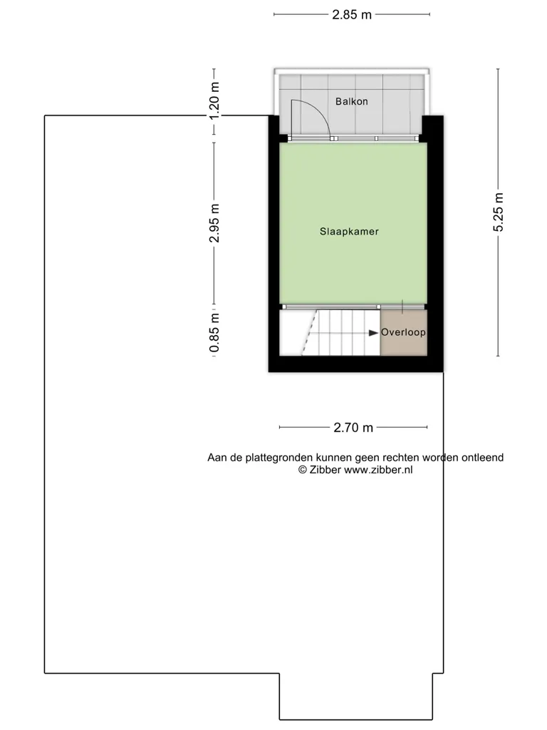 Plan - Maisonnette with Three Balconies in Schiedam