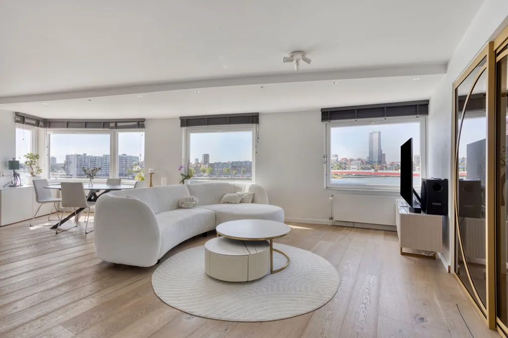Séjour - Penthouse with Maas View in Rotterdam
