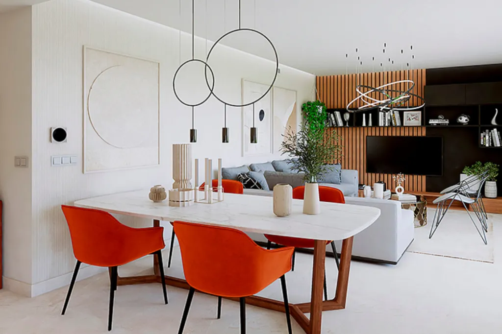 Söögituba - Modern Apartments with Golf View in La Cala