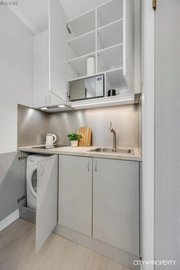 Cucina - Modern Micro-apartments with Private Bath in Tallinn Centre