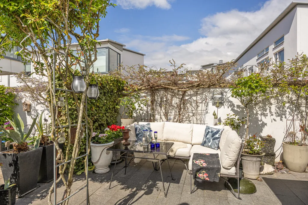 Terrasse - Seaside Townhouse with Garden in Strandstaden