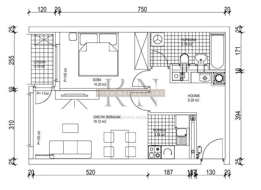 Plan - Modern 2-Bedroom Flat with Parking in Prečko, Zagreb