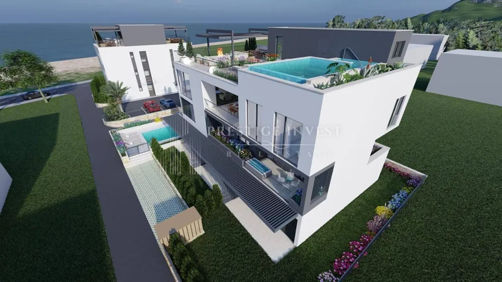 Pool - Modern Apartment with Sea View in Sukošan