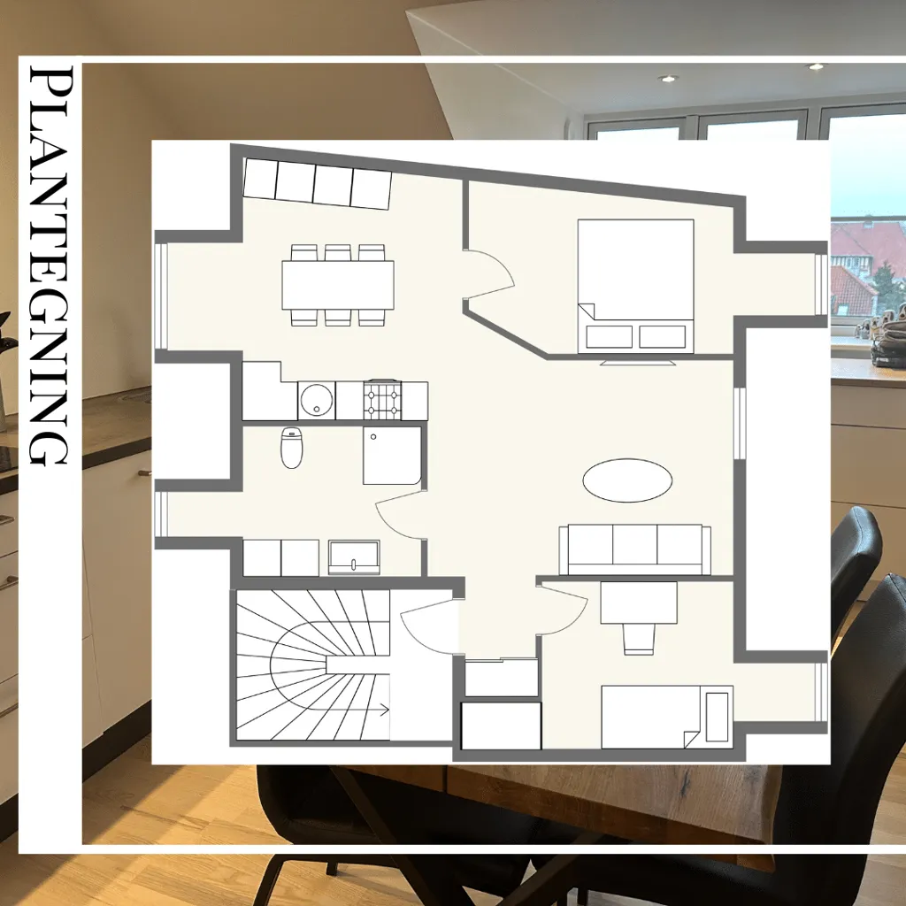 Floor Plan - Charming Flat with Church View in Ringsted