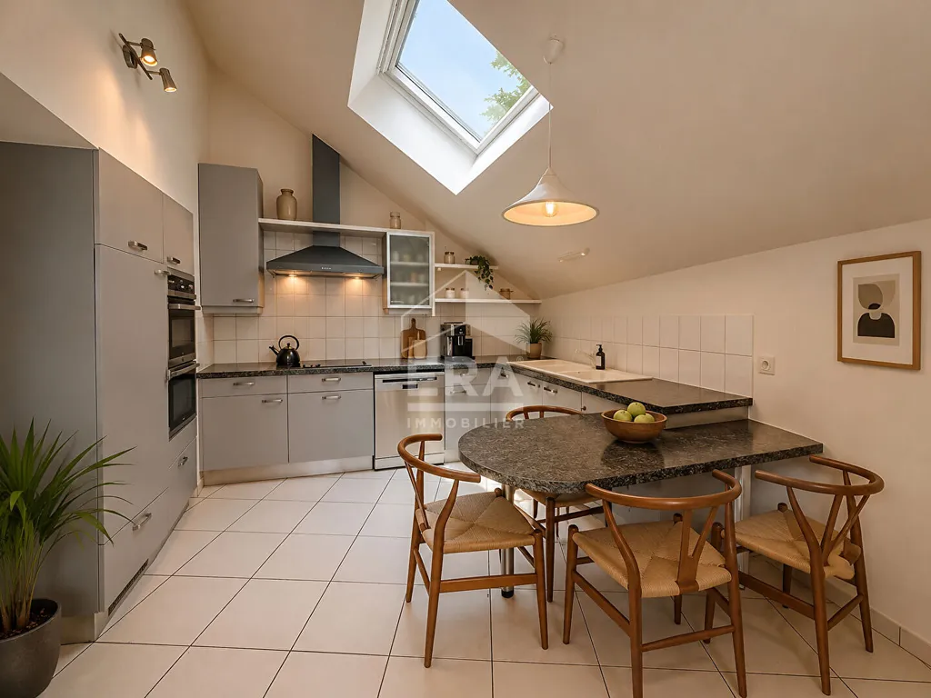 Köök - Loft Duplex with Balcony in Orléans
