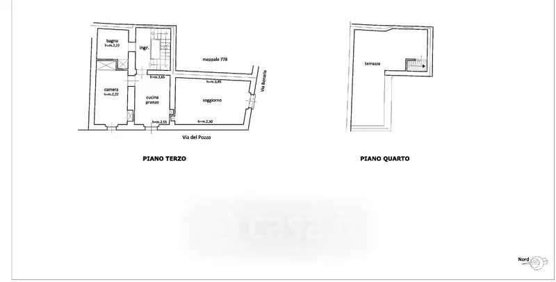 Plaan - Rustic Attico with Panoramic Terrace in Bosa