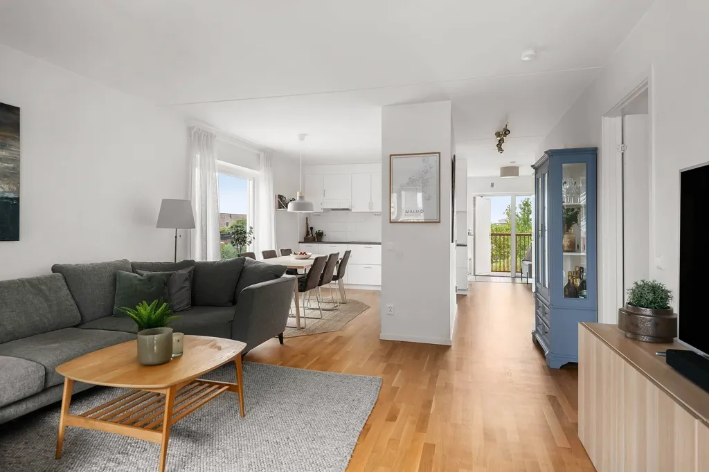 Séjour - Modern Penthouse with Balcony in Trelleborg