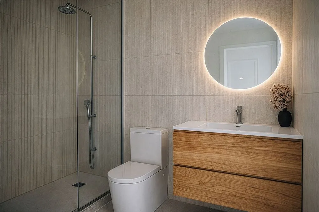 Salles de bain - New Flat with Pool in Badalona